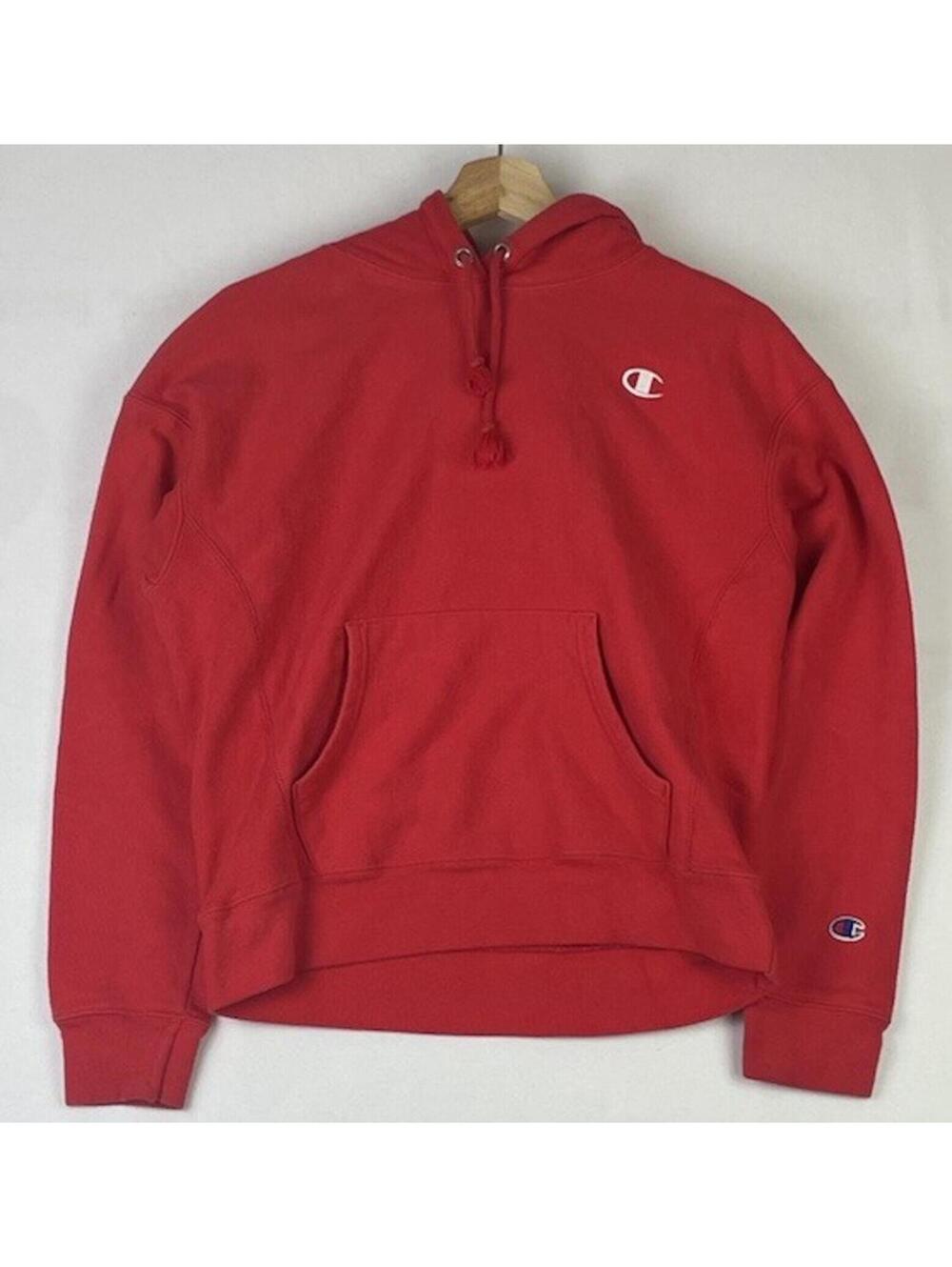Champion Reverse Weave Red Hoodie Women's Sz M
